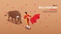 Bull Fight Horizontal Banner