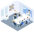 Isometric Business Coaching Concept