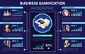 Isometric Business Gamification Infographic