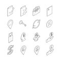 Isometric Business line Icon 3D illustration vector set eps10 Royalty Free Stock Photo