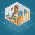 Isometric Cabinet Interior