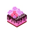 Isometric Cake Illustration