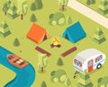 Isometric camping concept