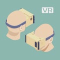 Isometric cardboard virtual reality headset