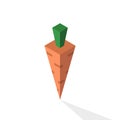 Isometric carrot, minimal vegetable