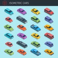 Isometric cars big collection Royalty Free Stock Photo