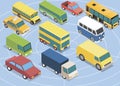 Isometric cars set Royalty Free Stock Photo