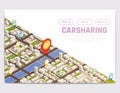 Isometric Carsharing Landing Page