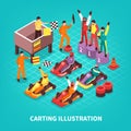 Isometric Carting Racers Background