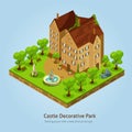 Isometric Castle Landscape Design Concept