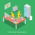 Isometric Chemical Research Laboratory Royalty Free Stock Photo