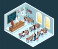 Isometric Chemistry Class Composition Royalty Free Stock Photo
