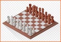 Isometric chess piece chessmen