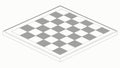 Isometric Chessboard in Flat Design Style, vector design Generative AI Royalty Free Stock Photo