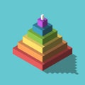 Isometric children`s pyramid Royalty Free Stock Photo