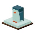 Isometric christmas penguin design