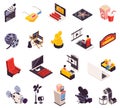 Isometric Cinema Icon Set