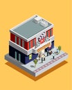 Isometric Cinema Illustration Royalty Free Stock Photo