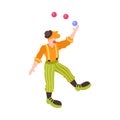 Isometric Circus Juggler Composition