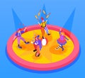 Isometric Circus Ring Composition