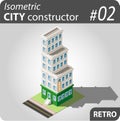 Isometric city constructor - 02 Royalty Free Stock Photo