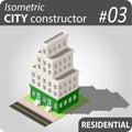 Isometric city constructor - 03 Royalty Free Stock Photo