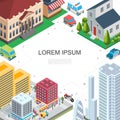 Isometric Cityscape Colorful Template