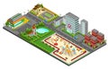 Isometric Cityscape Concept Royalty Free Stock Photo