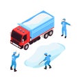 Isometric Cleaning Road Icon Royalty Free Stock Photo