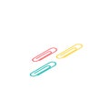 Isometric clip icon. 3d school supplies