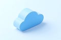Isometric Cloud Graphic on Light Blue Background Royalty Free Stock Photo