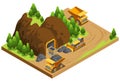 Isometric Coal Extraction Industry Template
