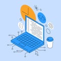 Coding Isometric Vector Illustration