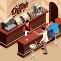 Isometric Coffee Cafe Composition