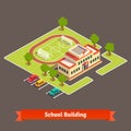 Isometric college campus or school building