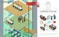 Isometric Colorful Business Composition