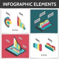 Isometric Colorful Square Infographic Concept