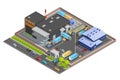 Isometric Composition OF Warehouse