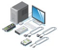 Isometric Computer Parts Collection