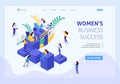 Isometric Career Ladder for Women, Success