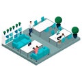 Isometric Concept Coworking Center Royalty Free Stock Photo