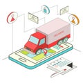 Isometric concept of online delivery