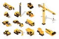 Isometric Construction Equipment Royalty Free Stock Photo