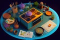 Isometric Cooking Adventure, Made with Generative AI