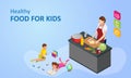 Isometric cooking school blog. Healthy Food for Kids