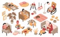 Isometric Cozy Home Icon Set