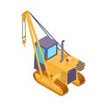 Isometric Crane Crawler Royalty Free Stock Photo