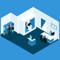 Isometric Credit Bank Composition