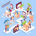 Isometric Crowdfunding Illustration