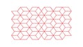 Isometric Cube Grid Pattern in Pink, vector design Generative AI Royalty Free Stock Photo